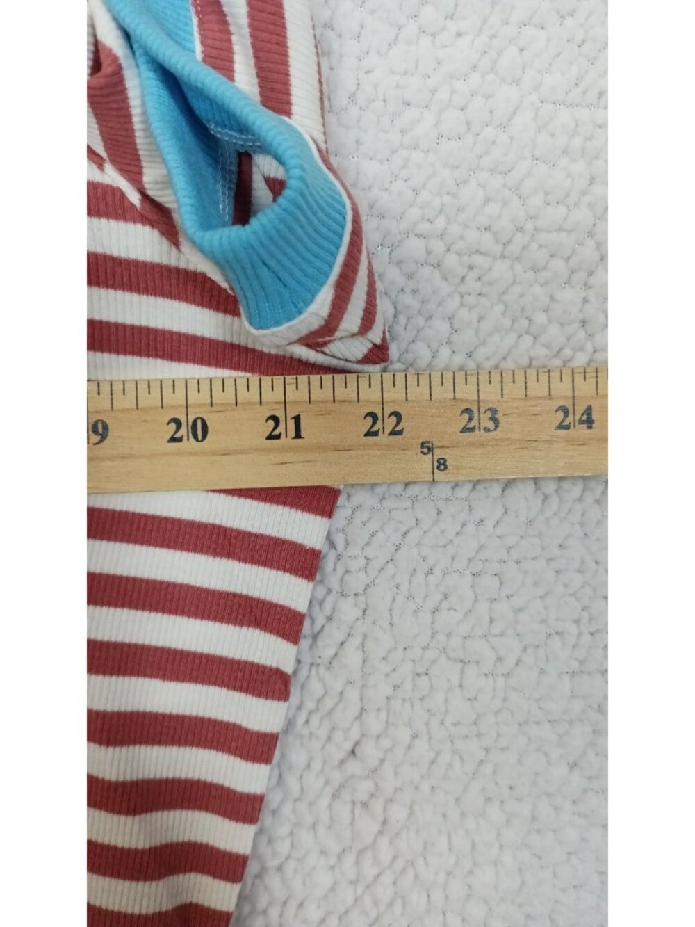 Women's XL Red White Blue Striped Crewneck Shirt Colorblock Y2K Summer Retro Tee - Picture 6 of 10